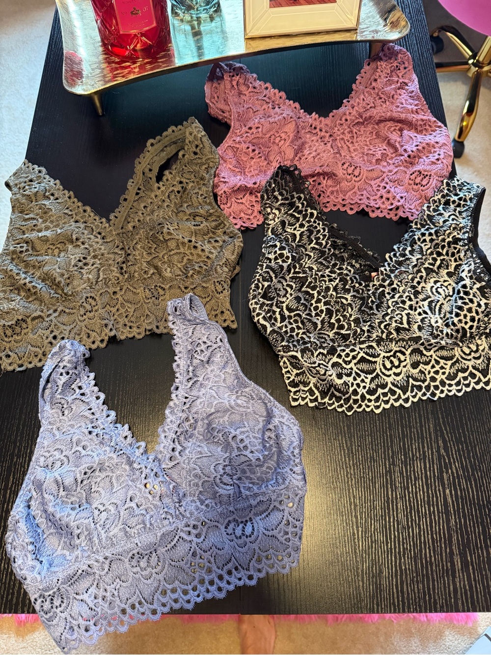 Altar'd State 4 Lace Bralettes 4 total size Medium NWOT